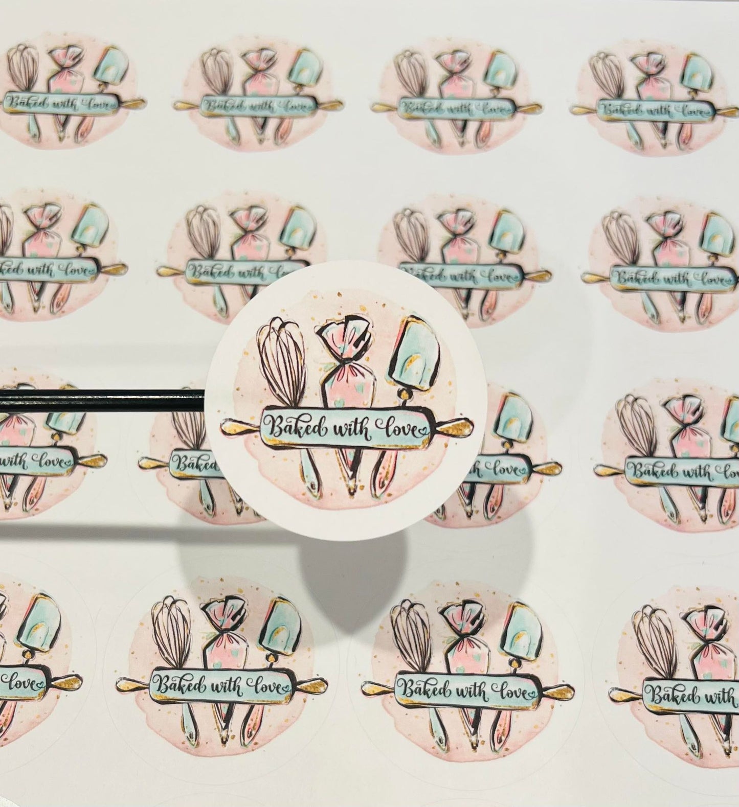 #574 -Baked with love - 2 inch round