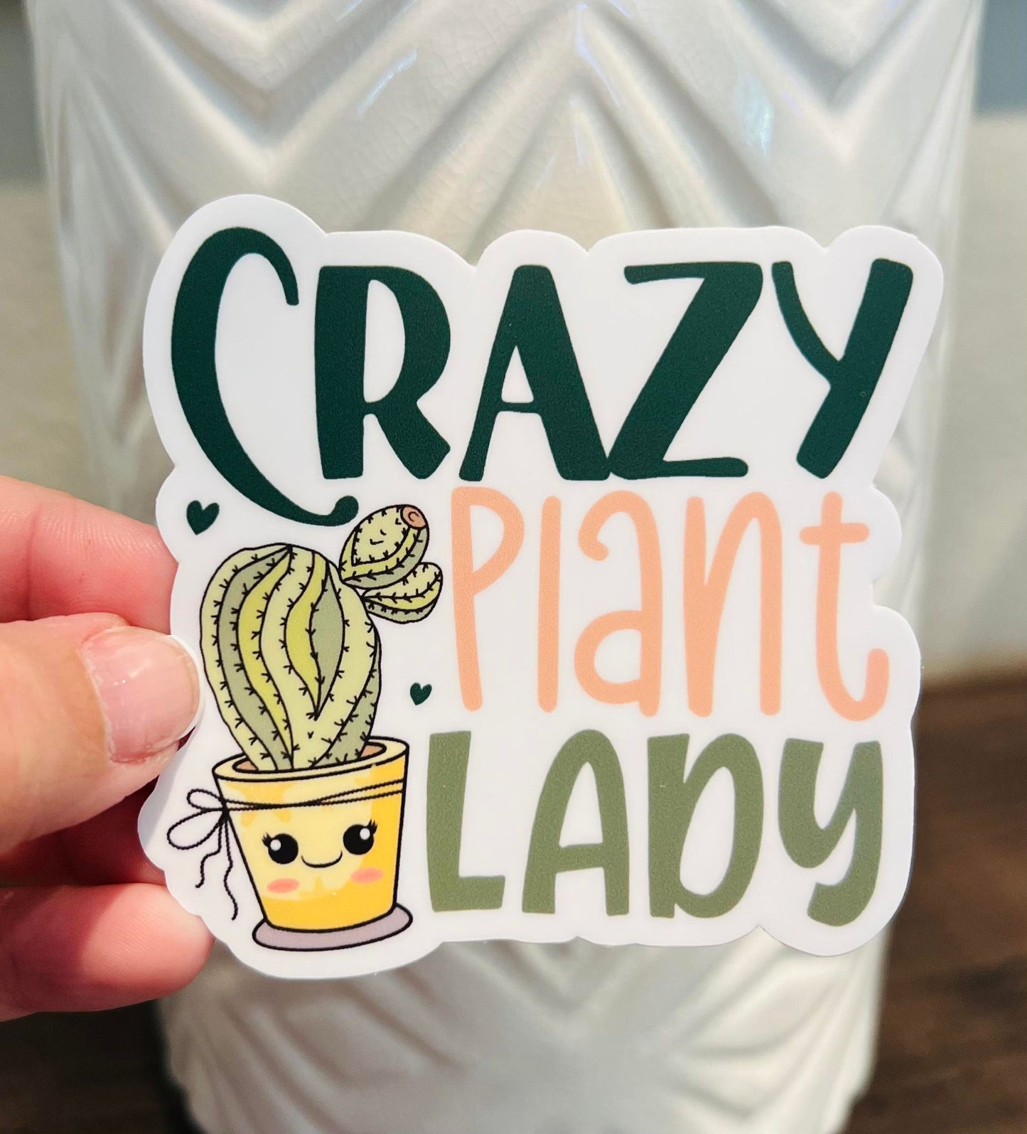 #34 Crazy Plant Lady Vinyl Sticker