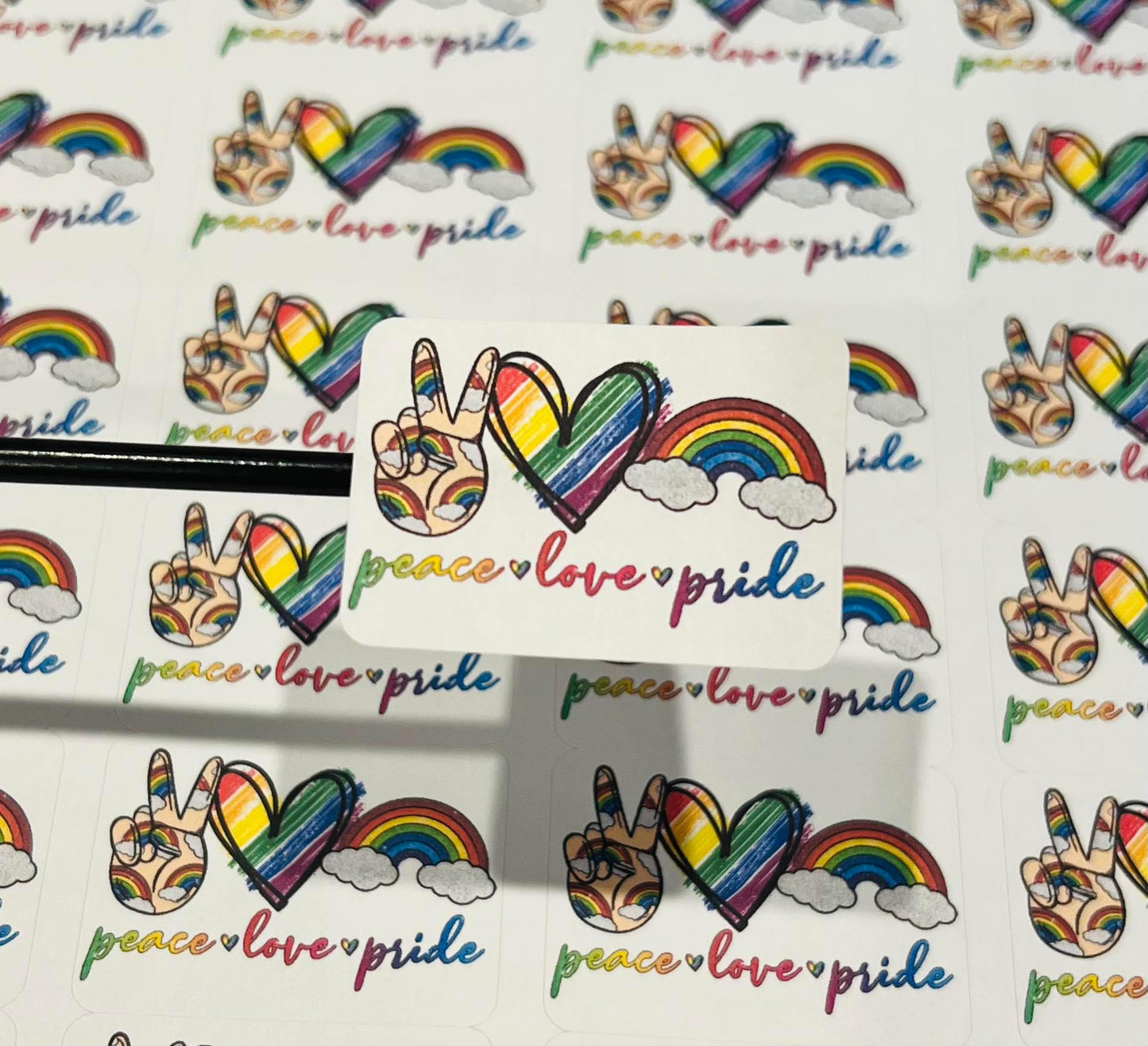 #600 - Peace Love Pride - 1.75x1.25