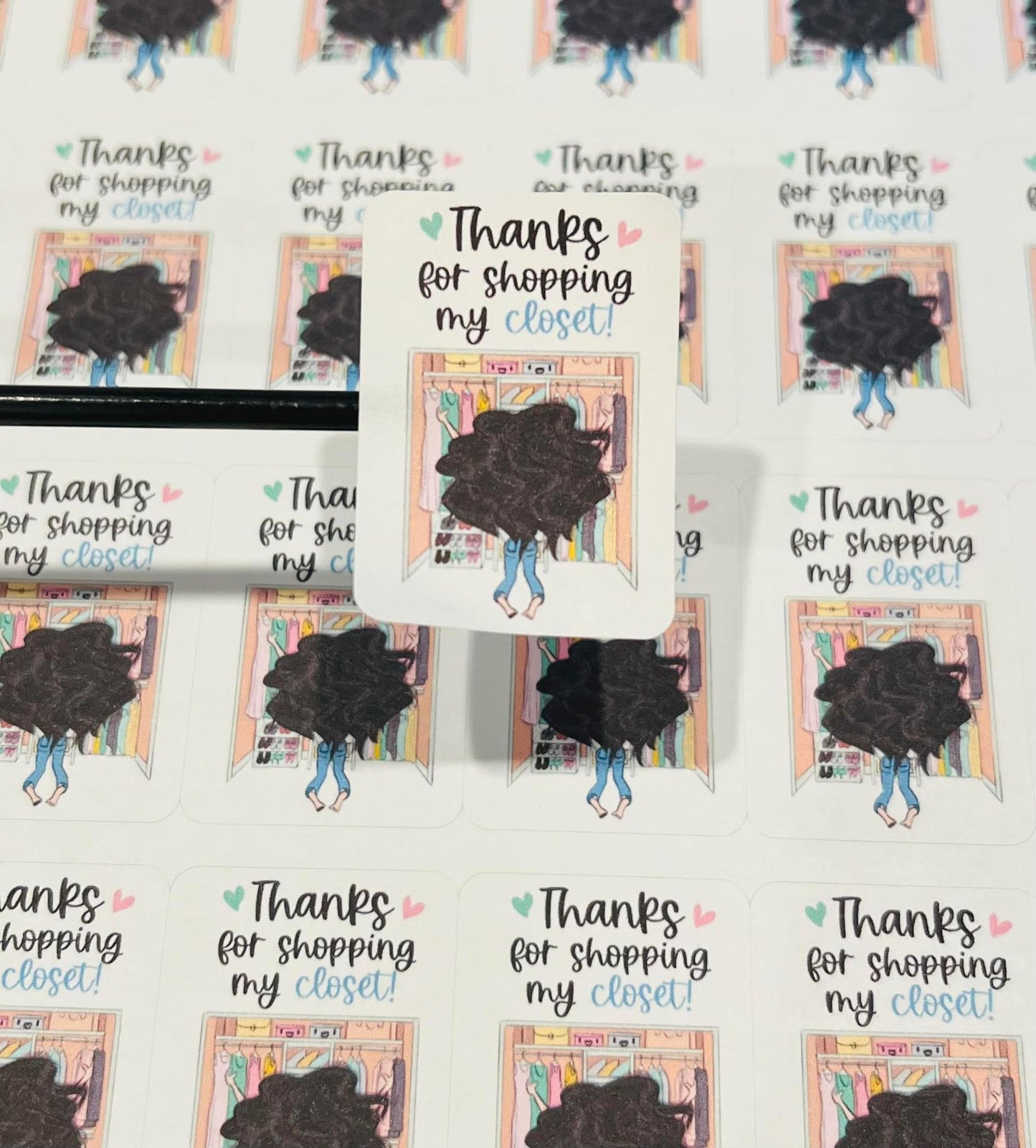 #602 - Thanks for shopping my closet - 1.75x1