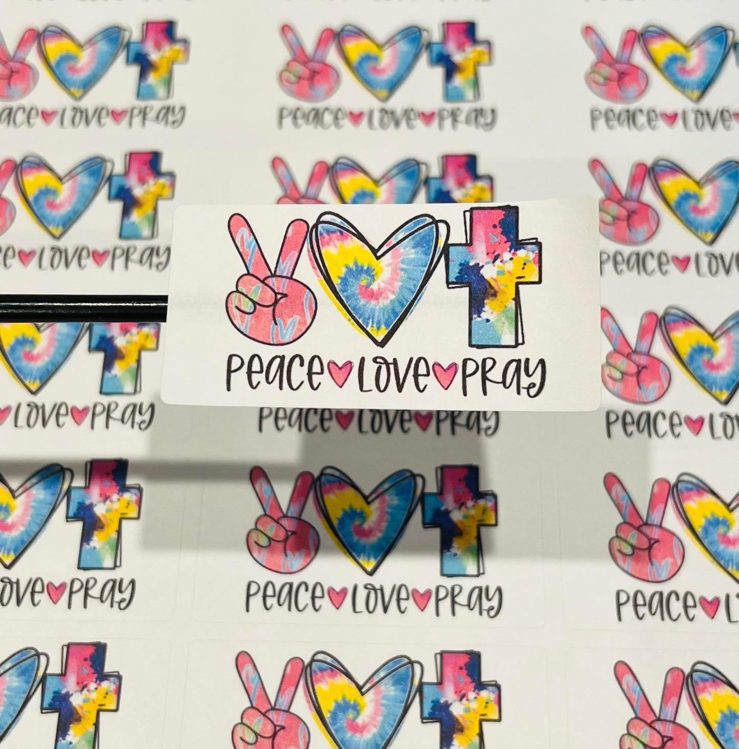 #612 - Peace Love Pray 2.5x1