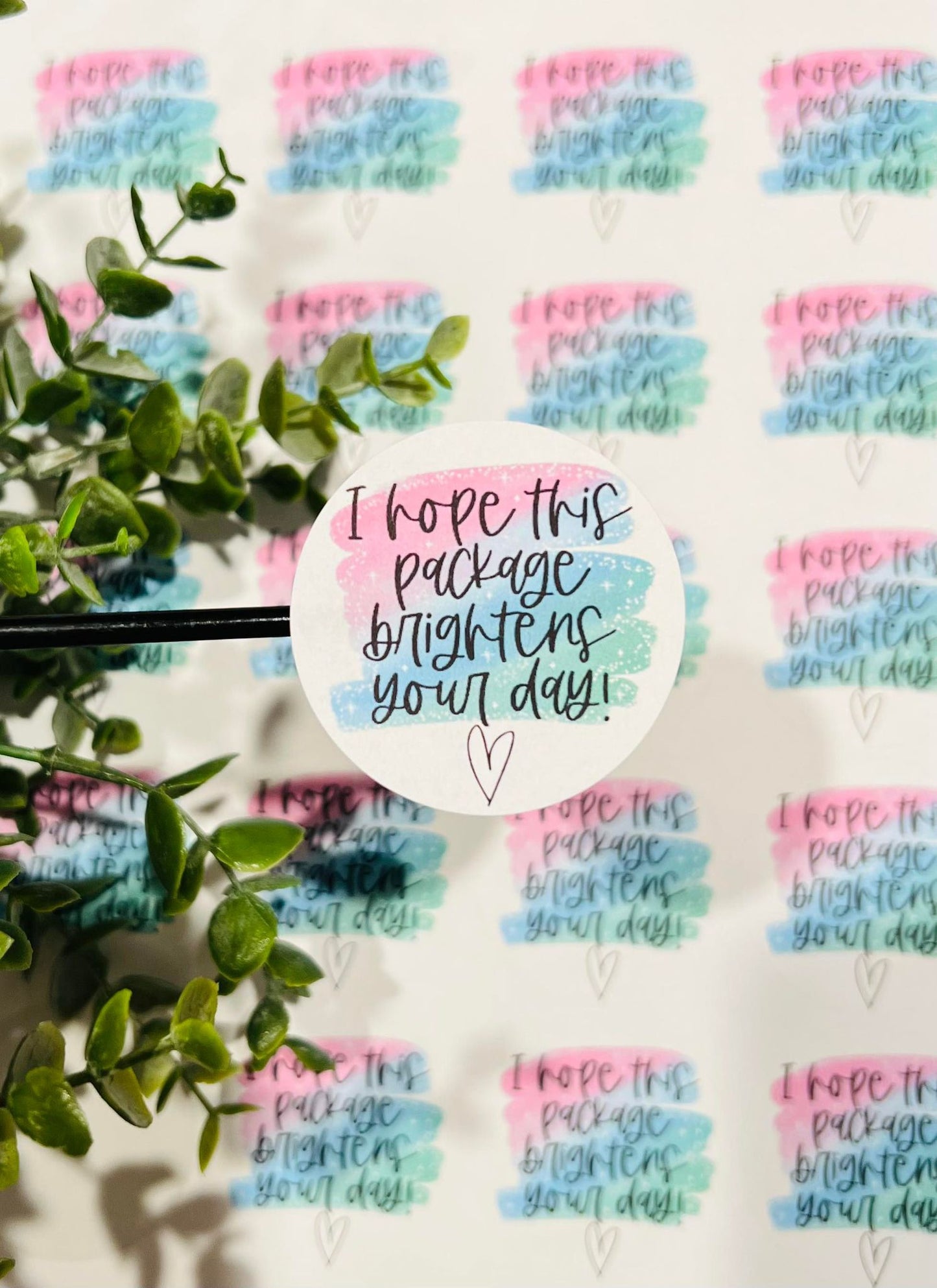 #62 I hope this package brightens your day! 2 inch circles