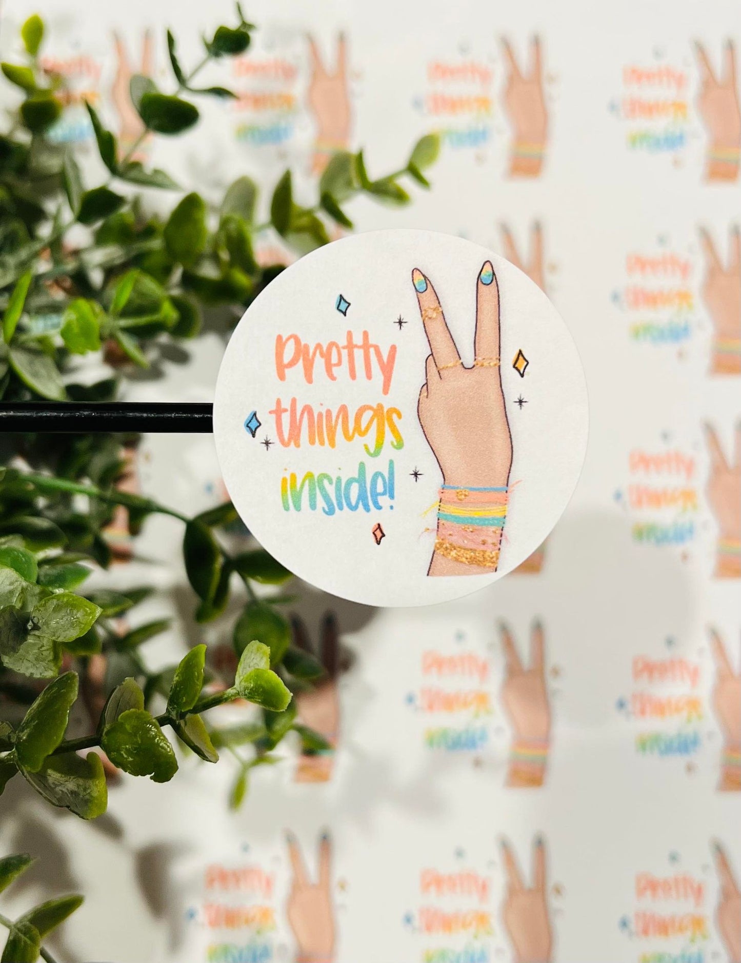 #63 Pretty Things Inside 2 inch circles