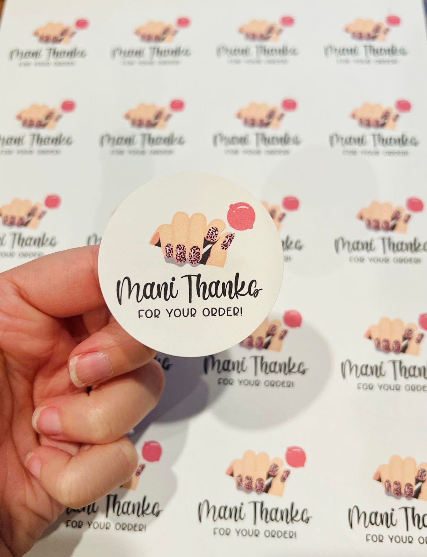 #83 Mani Thanks 2 inch circles