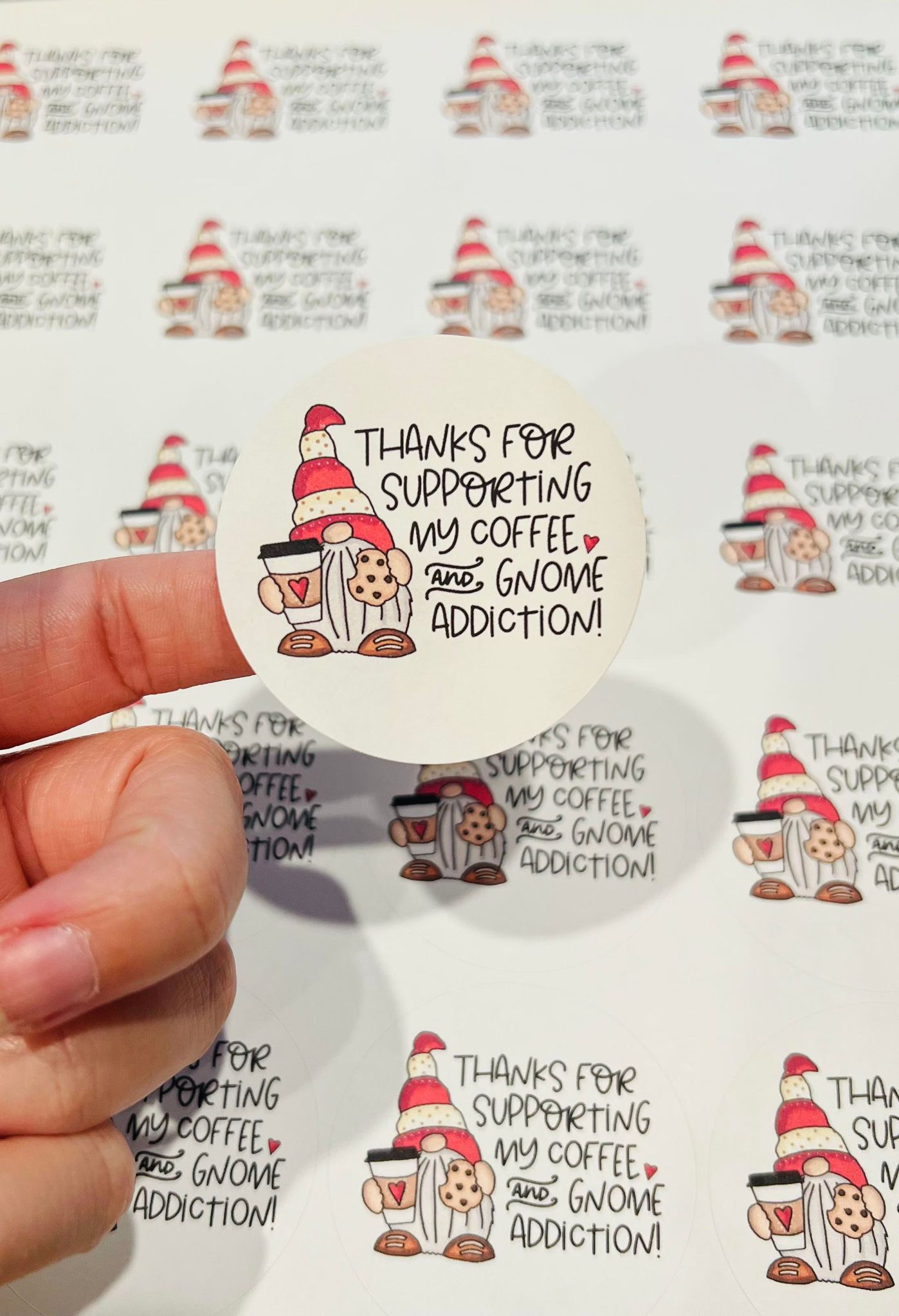 #89 coffee and gnome 2 inch circles