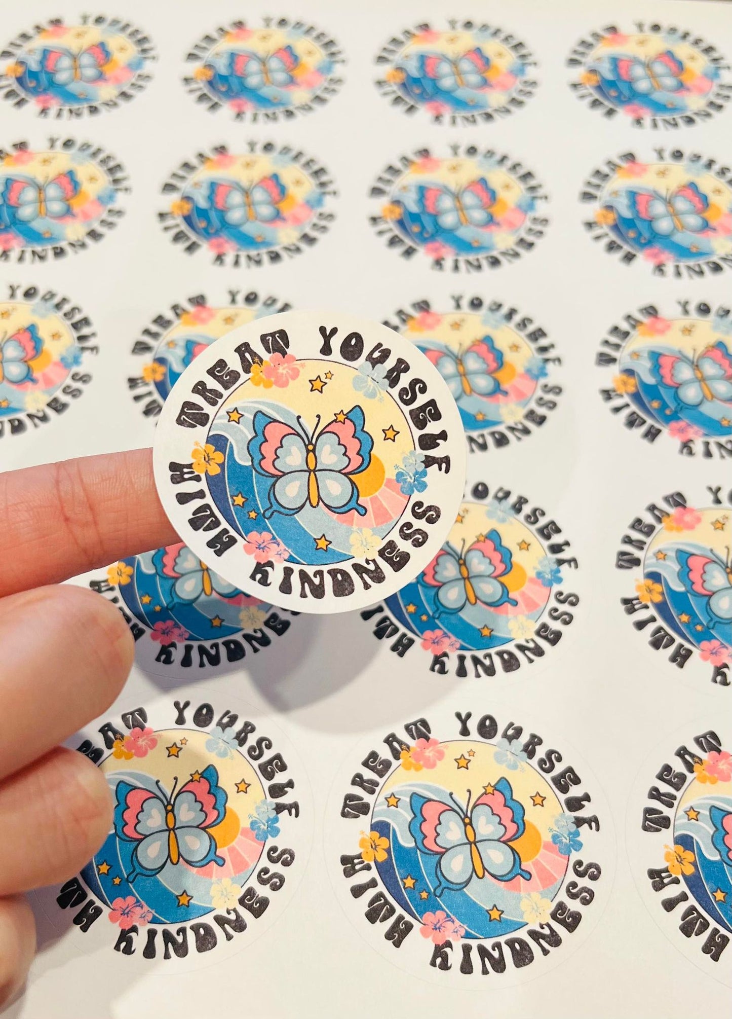 #97 kindness butterfly 2 inch circles