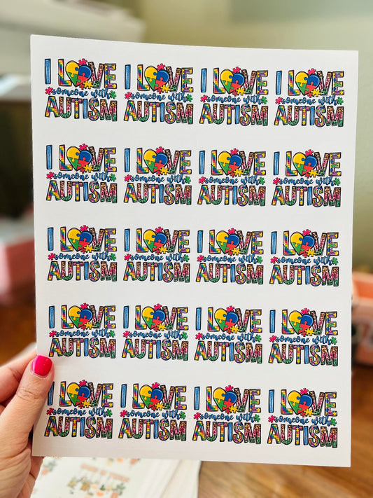 #626 - I love someone with autism 2x2 - New Release