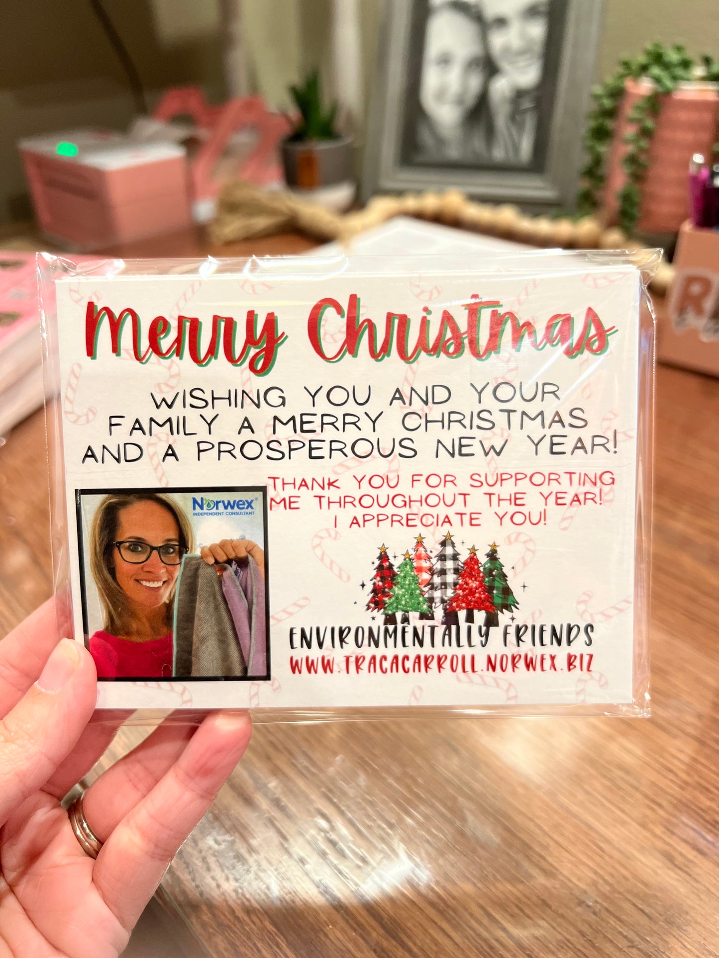 Custom Merry Christmas Thank You/Scratch Off Card Combo