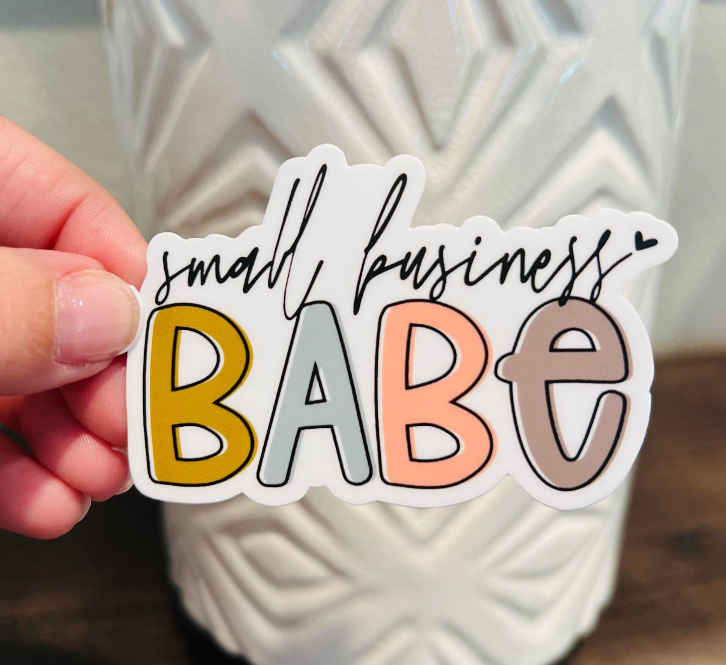 #3 Small Business Babe Vinyl Sticker