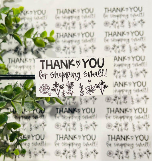 #24 Thank you for shopping small 2.5x1.25