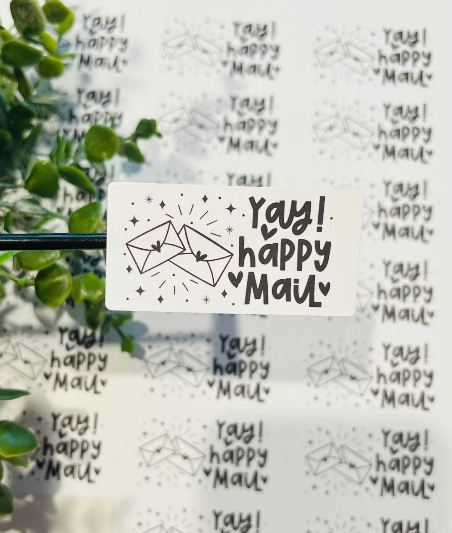 #243 Yay Happy Mail 2.5x1.25