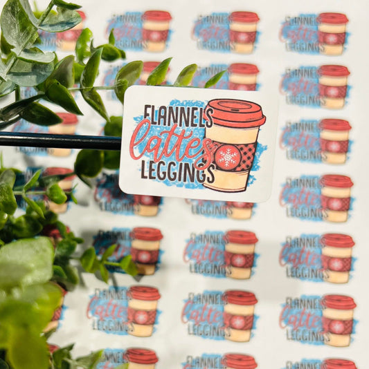 #267 Flannels Lattes Leggings 1.75 x 1.25