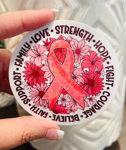 #27 Breast Cancer Vinyl Sticker