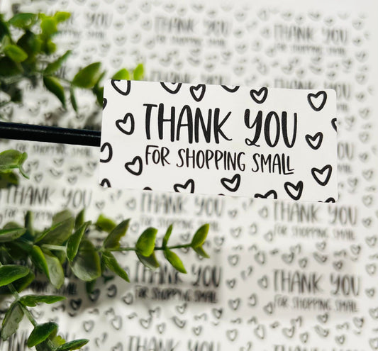 #310 thank you for shopping small 2.5x1