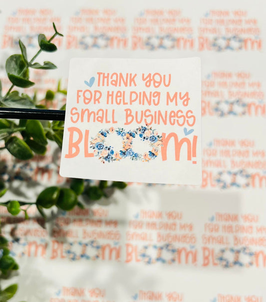 #393 Thank you for helping my small business bloom 2x2