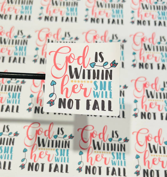 #581- God is within her, she will not fail 2x2