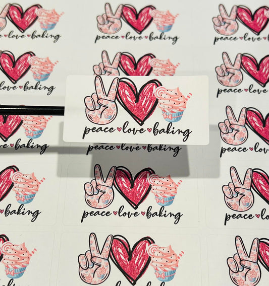 #608 - Peace Love Baking - 2.5x1