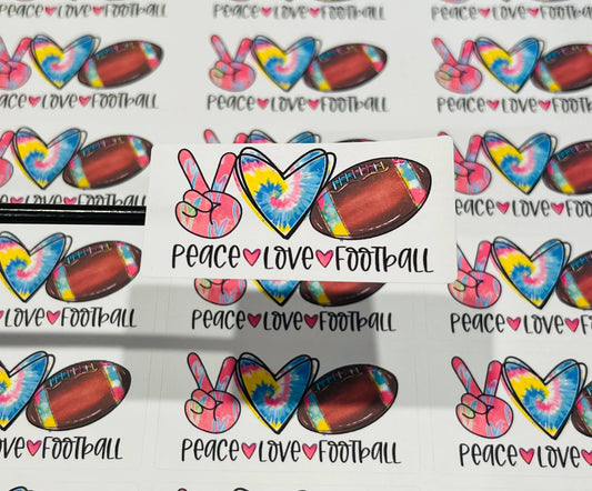 #609 - Peace Love Football - 2.5x1