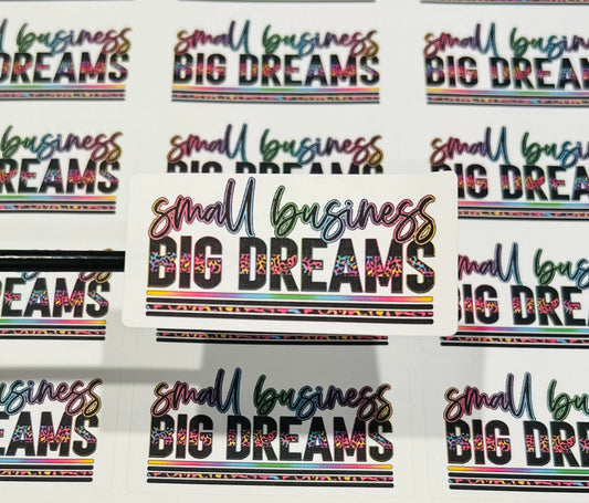 #615 - Small Business Big Dreams Rainbow Leopard - 2.5X1.25