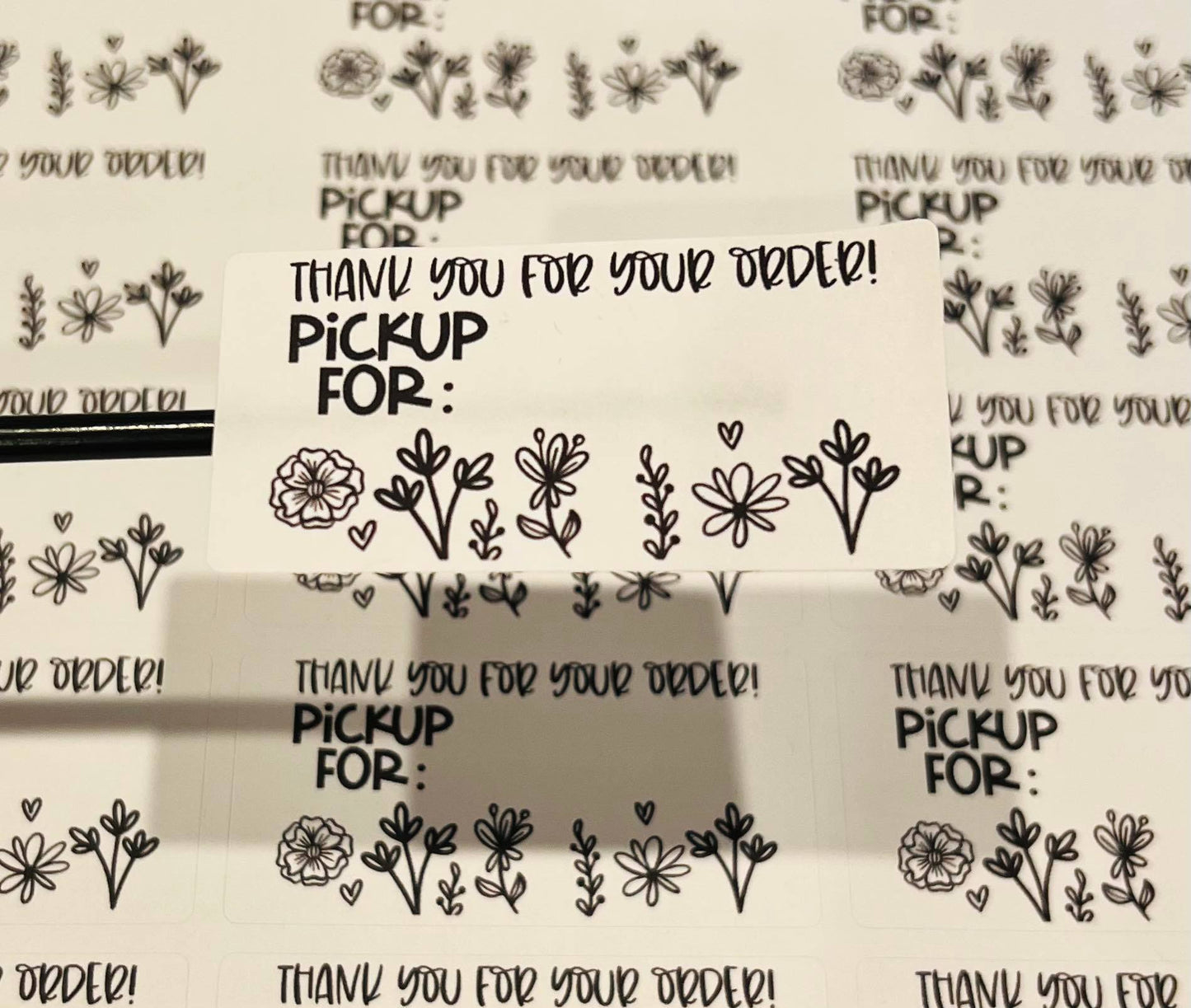 #617 - Thank you for your order - pick up for - 2.5x1