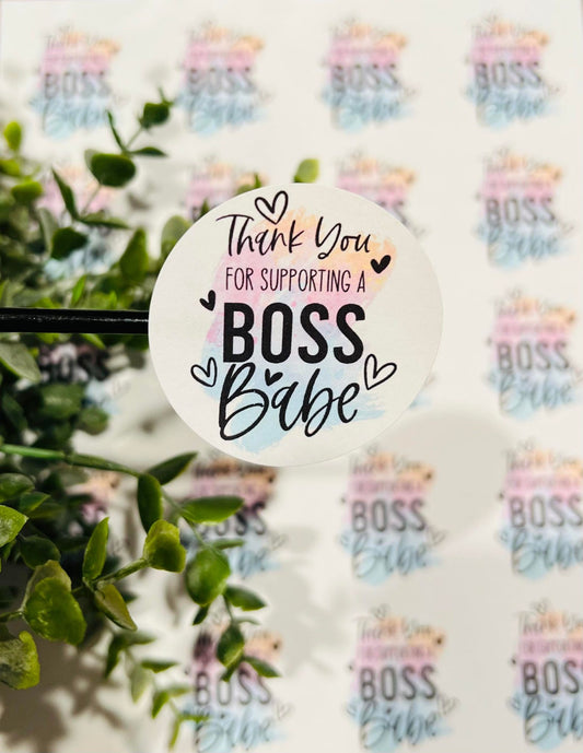 #71 Thank you for supporting a boss babe 2 inch circles