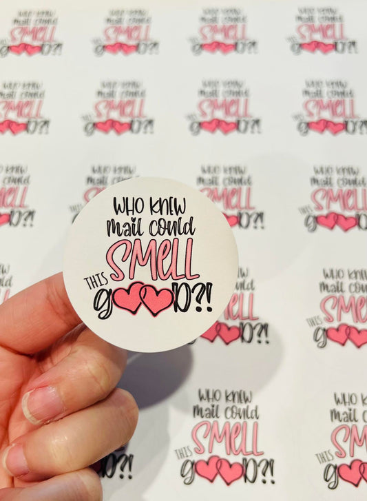 #85 who knew mail could small this good 2 inch circles