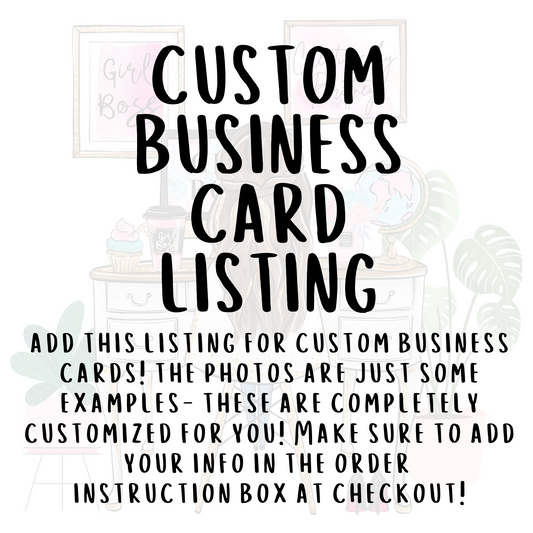 Custom Business Cards! Please Read Description ---